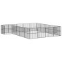Corralito para perros con 20 paneles acero galvanizado negro de , Casetas para perros - Ref: Foro24-3209560, Precio: 485,69 €...