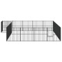 Corralito para perros con 20 paneles acero galvanizado negro de , Casetas para perros - Ref: Foro24-3209560, Precio: 485,69 €...