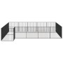 Corralito para perros con 20 paneles acero galvanizado negro de , Casetas para perros - Ref: Foro24-3209560, Precio: 485,69 €...
