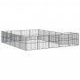 Corralito para perros con 20 paneles acero galvanizado negro de , Casetas para perros - Ref: Foro24-3209560, Precio: 485,69 €...