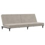 Zweiplätziges Schlafsofa aus hellgrauem Samtstoff von , Sofas - Ref: Foro24-375732, Preis: 235,90 €, Rabatt: %