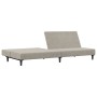 Zweiplätziges Schlafsofa aus hellgrauem Samtstoff von , Sofas - Ref: Foro24-375732, Preis: 235,90 €, Rabatt: %