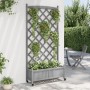 Pflanzkübel mit Gitter und Rädern aus massiver grauer Fichte von , Töpfe und Pflanzgefäße - Ref: Foro24-3207654, Preis: 168,6...