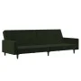 Sofá cama de 2 plazas terciopelo verde oscuro by , Sofas - Ref: Foro24-375739, Price: 261,70 €, Discount: %