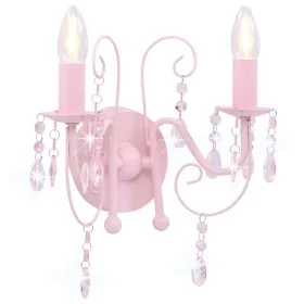 Rosa Perlen-Wandlampe mit 2 E14-Glühbirnen von vidaXL, Lampen - Ref: Foro24-281592, Preis: 38,59 €, Rabatt: %