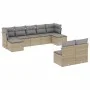 Set de sofás de jardín 9 pzas con cojines ratán sintético beige by , Garden sets - Ref: Foro24-3218269, Price: 489,61 €, Disc...