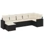 Garten-Essgruppe 7-teilig mit schwarzen Polstern aus synthetischem Rattan von , Gartensets - Ref: Foro24-3219266, Preis: 410,...