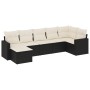 Set de comedor de jardín 7 pzas y cojines ratán sintético negro by , Garden sets - Ref: Foro24-3219266, Price: 381,94 €, Disc...