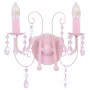 Pink beaded wall lamp with 2 E14 bulbs by vidaXL, Lamps - Ref: Foro24-281592, Price: 35,53 €, Discount: %