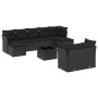 Set de sofás de jardín 10 pzas cojines ratán sintético negro de , Conjuntos de jardín - Ref: Foro24-3250154, Precio: 620,09 €...