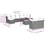 Set de sofás de jardín 10 pzas cojines ratán sintético negro de , Conjuntos de jardín - Ref: Foro24-3250154, Precio: 620,09 €...