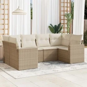 Juego de sofás jardín con cojines 6 pzas ratán sintético beige de , Conjuntos de jardín - Ref: Foro24-3219368, Precio: 442,92...