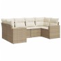 Juego de sofás jardín con cojines 6 pzas ratán sintético beige by , Garden sets - Ref: Foro24-3219368, Price: 425,44 €, Disco...