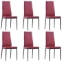 7-piece dining table and chairs set in red wine color by vidaXL, Furniture sets for kitchens and dining rooms - Ref: Foro24-2...
