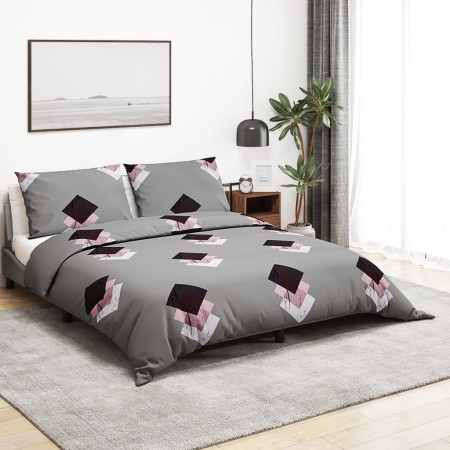 Juego de funda nórdica algodón gris 155x220 cm by , Duvet covers - Ref: Foro24-136470, Price: 31,74 €, Discount: %