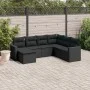 Garten-Essgruppe 7-teilig mit schwarzen Polstern aus synthetischem Rattan von , Gartensets - Ref: Foro24-3219285, Preis: 456,...