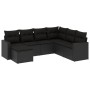 Garten-Essgruppe 7-teilig mit schwarzen Polstern aus synthetischem Rattan von , Gartensets - Ref: Foro24-3219285, Preis: 434,...