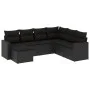 Garten-Essgruppe 7-teilig mit schwarzen Polstern aus synthetischem Rattan von , Gartensets - Ref: Foro24-3219285, Preis: 456,...