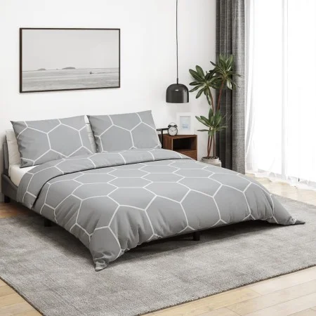 Juego de funda nórdica algodón gris 200x200 cm by , Duvet covers - Ref: Foro24-136451, Price: 26,58 €, Discount: %