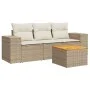 Juego de sofás jardín con cojines 4 pzas ratán sintético beige by , Garden sets - Ref: Foro24-3225316, Price: 288,02 €, Disco...