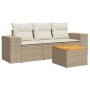 Juego de sofás jardín con cojines 4 pzas ratán sintético beige by , Garden sets - Ref: Foro24-3225316, Price: 276,71 €, Disco...