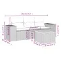 Gartensitzgruppe 4-teilig mit schwarzen Polstern aus synthetischem Rattan von , Gartensets - Ref: Foro24-3225314, Preis: 255,...