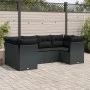 Set de sofás de jardín 6 piezas y cojines ratán sintético negro de , Conjuntos de jardín - Ref: Foro24-3218105, Precio: 406,6...