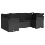 Set de sofás de jardín 6 piezas y cojines ratán sintético negro de , Conjuntos de jardín - Ref: Foro24-3218105, Precio: 406,6...