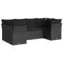 Set de sofás de jardín 6 piezas y cojines ratán sintético negro by , Garden sets - Ref: Foro24-3218105, Price: 398,71 €, Disc...