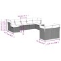 Gartenmöbel-Set 9-teilig mit grauen Polstern aus synthetischem Rattan von , Gartensets - Ref: Foro24-3218310, Preis: 518,30 €...
