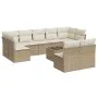 Gartensofa-Set mit 10-teiligen beigen Kissen aus synthetischem Rattan. von , Gartensets - Ref: Foro24-3218158, Preis: 660,20 ...