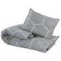 Bettbezug-Set aus grauer Baumwolle, 140x200 cm. von , Bettbezüge - Ref: Foro24-136447, Preis: 23,64 €, Rabatt: %