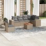 Set sofás de jardín 7 piezas y cojines ratán sintético beige de , Conjuntos de jardín - Ref: Foro24-3225471, Precio: 447,46 €...