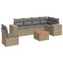 Set sofás de jardín 7 piezas y cojines ratán sintético beige de , Conjuntos de jardín - Ref: Foro24-3225471, Precio: 447,46 €...
