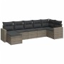 Set de sofás de jardín 7 piezas con cojines ratán PE gris de , Conjuntos de jardín - Ref: Foro24-3219270, Precio: 410,78 €, D...