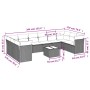 Gartensofa-Set 11-teilig mit beigen Polstern aus synthetischem Rattan von , Gartensets - Ref: Foro24-3218208, Preis: 693,56 €...