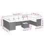 Gartensofa-Set 11-teilig mit beigen Polstern aus synthetischem Rattan von , Gartensets - Ref: Foro24-3218208, Preis: 707,98 €...