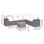 Set de sofás de jardín 7 piezas con cojines ratán PE gris by , Garden sets - Ref: Foro24-3225465, Price: 431,46 €, Discount: %