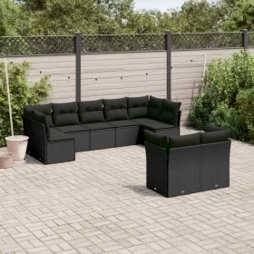 8-piece garden sofa set with black synthetic rattan cushions by , Garden sets - Ref: Foro24-3218145, Price: 574,21 €, Discoun...