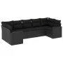 Garten-Essgruppe 7-teilig mit schwarzen Polstern aus synthetischem Rattan von , Gartensets - Ref: Foro24-3219375, Preis: 498,...