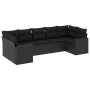 Set de comedor de jardín 7 pzas y cojines ratán sintético negro by , Garden sets - Ref: Foro24-3219375, Price: 478,02 €, Disc...