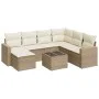 Juego de sofás de jardín con cojines beige 8 pzas ratán PE de , Conjuntos de jardín - Ref: Foro24-3219298, Precio: 518,52 €, ...