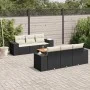 Set de comedor de jardín 7 pzas y cojines ratán sintético negro de , Conjuntos de jardín - Ref: Foro24-3225335, Precio: 464,4...