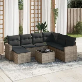 Set de sofás de jardín 8 pzas y cojines ratán sintético gris by , Garden sets - Ref: Foro24-3219300, Price: 457,77 €, Discoun...