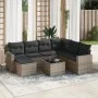 Set de sofás de jardín 8 pzas y cojines ratán sintético gris by , Garden sets - Ref: Foro24-3219300, Price: 457,77 €, Discoun...