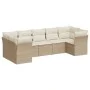 Gartensofagarnitur 7-teilig mit Kissen aus synthetischem Rattan in Beige. von , Gartensets - Ref: Foro24-3218118, Preis: 501,...