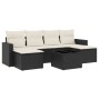 Set de comedor de jardín 7 pzas y cojines ratán sintético negro by , Garden sets - Ref: Foro24-3219316, Price: 358,04 €, Disc...
