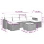 Garten-Essgruppe 7-teilig mit schwarzen Polstern aus synthetischem Rattan von , Gartensets - Ref: Foro24-3219316, Preis: 358,...