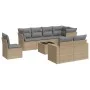 Set de sofás de jardín 9 pzas con cojines ratán sintético beige by , Garden sets - Ref: Foro24-3219239, Price: 586,38 €, Disc...