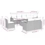 Gartensofa-Set, 9-teilig, mit Kissen, aus synthetischem Rattan in Beige. von , Gartensets - Ref: Foro24-3219239, Preis: 586,3...